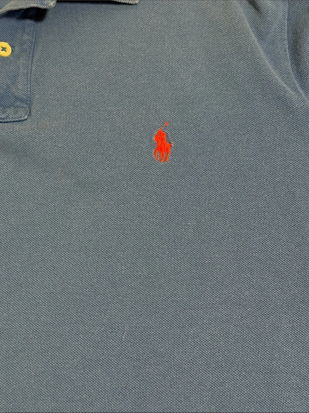Polo Ralph Lauren Shirt Mens XL Blue Custom Fit Cotton Pique Polo Classic